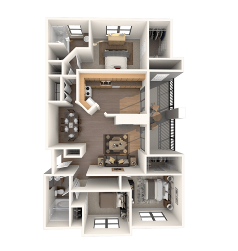 a floor plan of a 1 bedroom floor plan with a bathroom and a living room